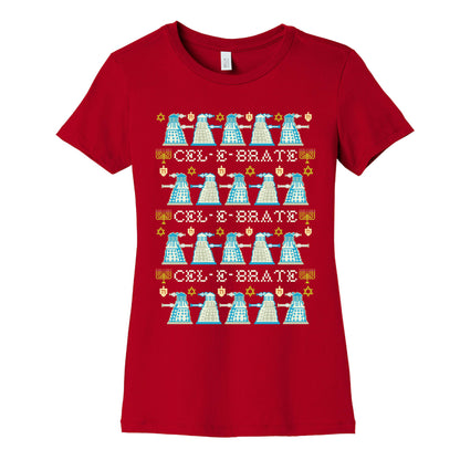 Dalek Hanukkah Sweater Women's Cotton Tee