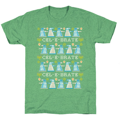 Dalek Hanukkah Sweater Unisex Triblend Tee