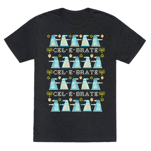Dalek Hanukkah Sweater Unisex Triblend Tee