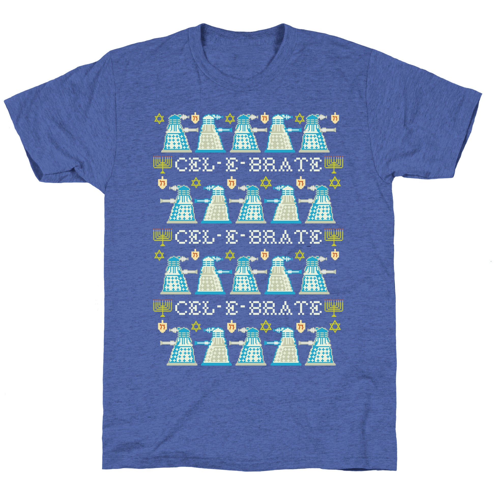 Dalek Hanukkah Sweater Unisex Triblend Tee