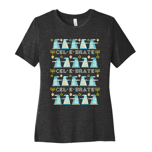 Dalek Hanukkah Sweater Women's Cotton Tee
