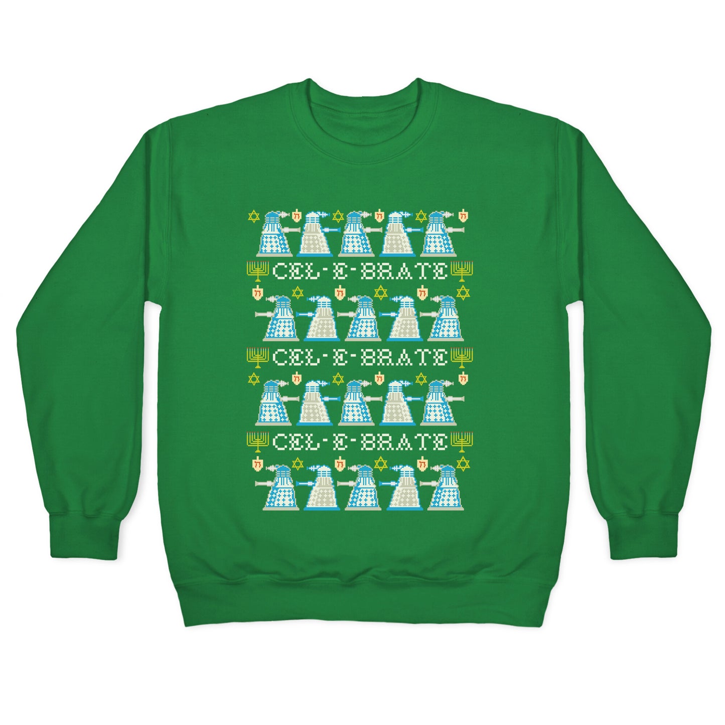 Dalek Hanukkah Sweater Crewneck Sweatshirt