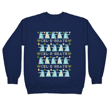 Dalek Hanukkah Sweater Crewneck Sweatshirt