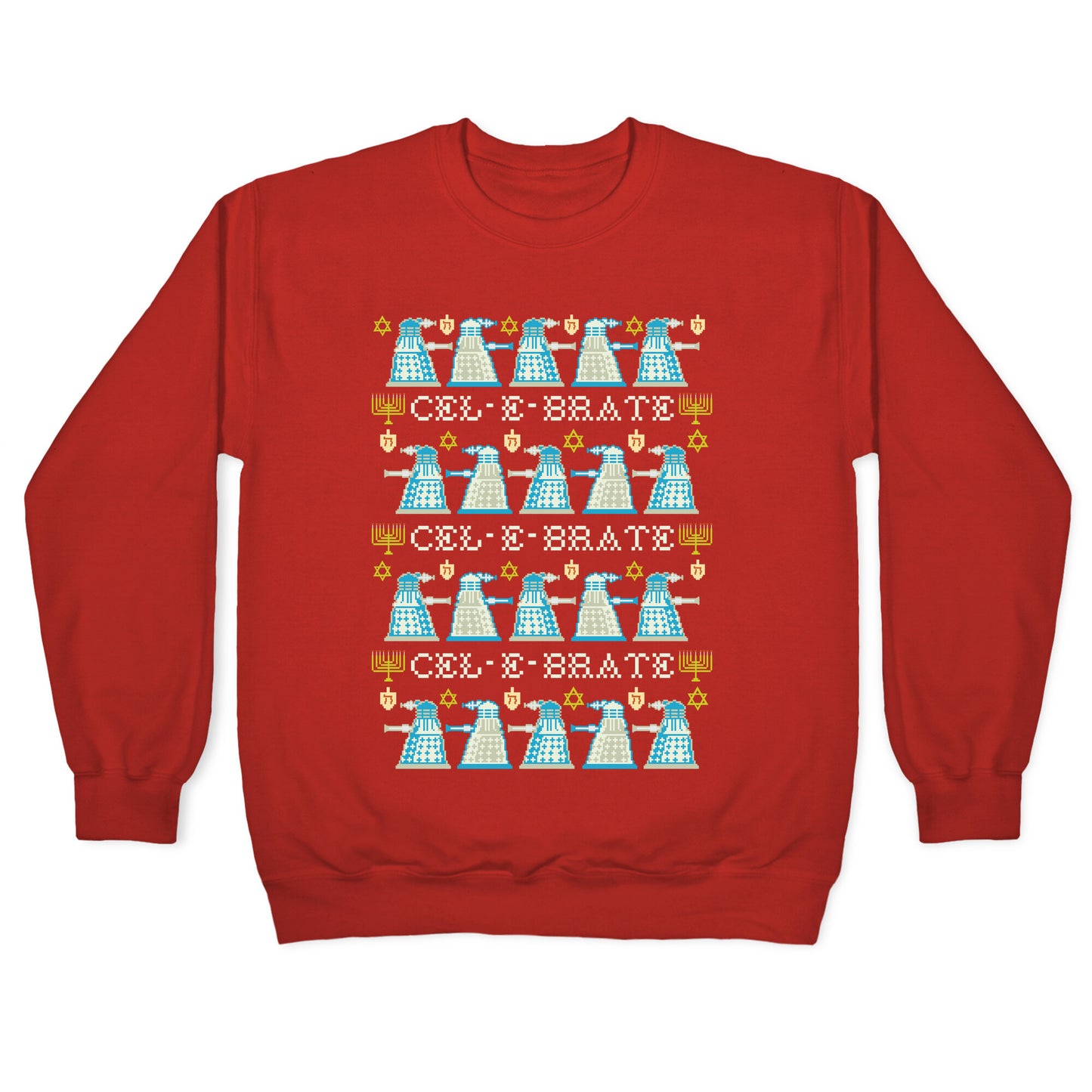 Dalek Hanukkah Sweater Crewneck Sweatshirt
