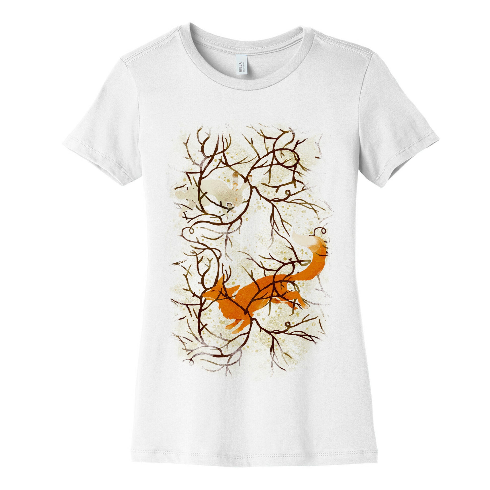 Rabbit And The Fox Chase Women's Cotton Tee