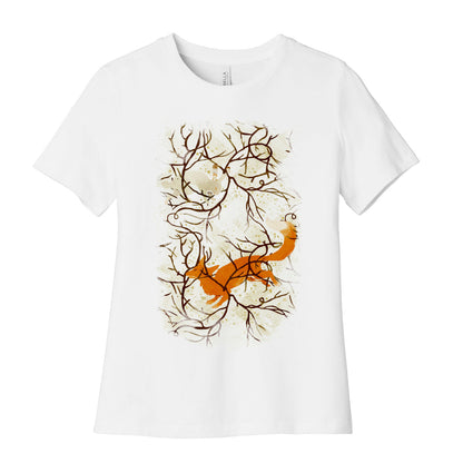 Rabbit And The Fox Chase Women's Cotton Tee