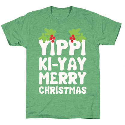 Yippi Ki-Yay Merry Christmas Unisex Triblend Tee
