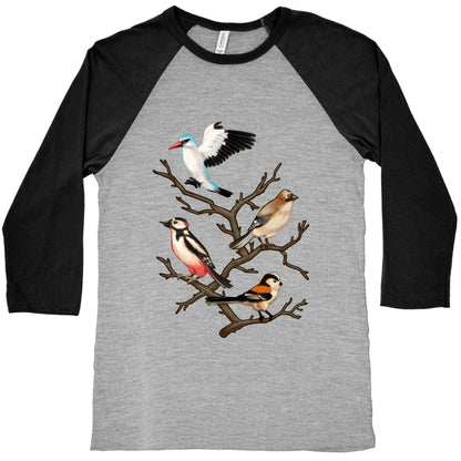 Woodland Birds Baseball Tee