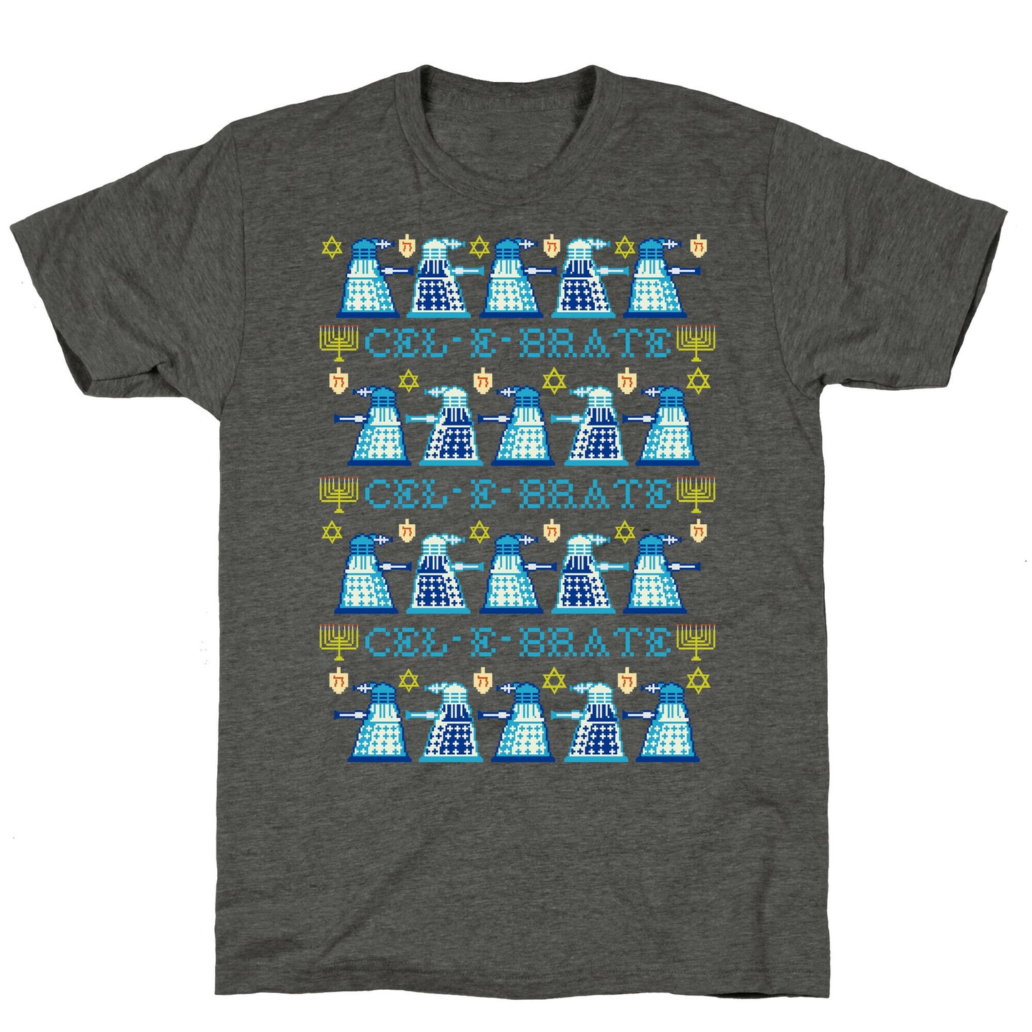 Dalek Hanukkah Sweater Unisex Triblend Tee