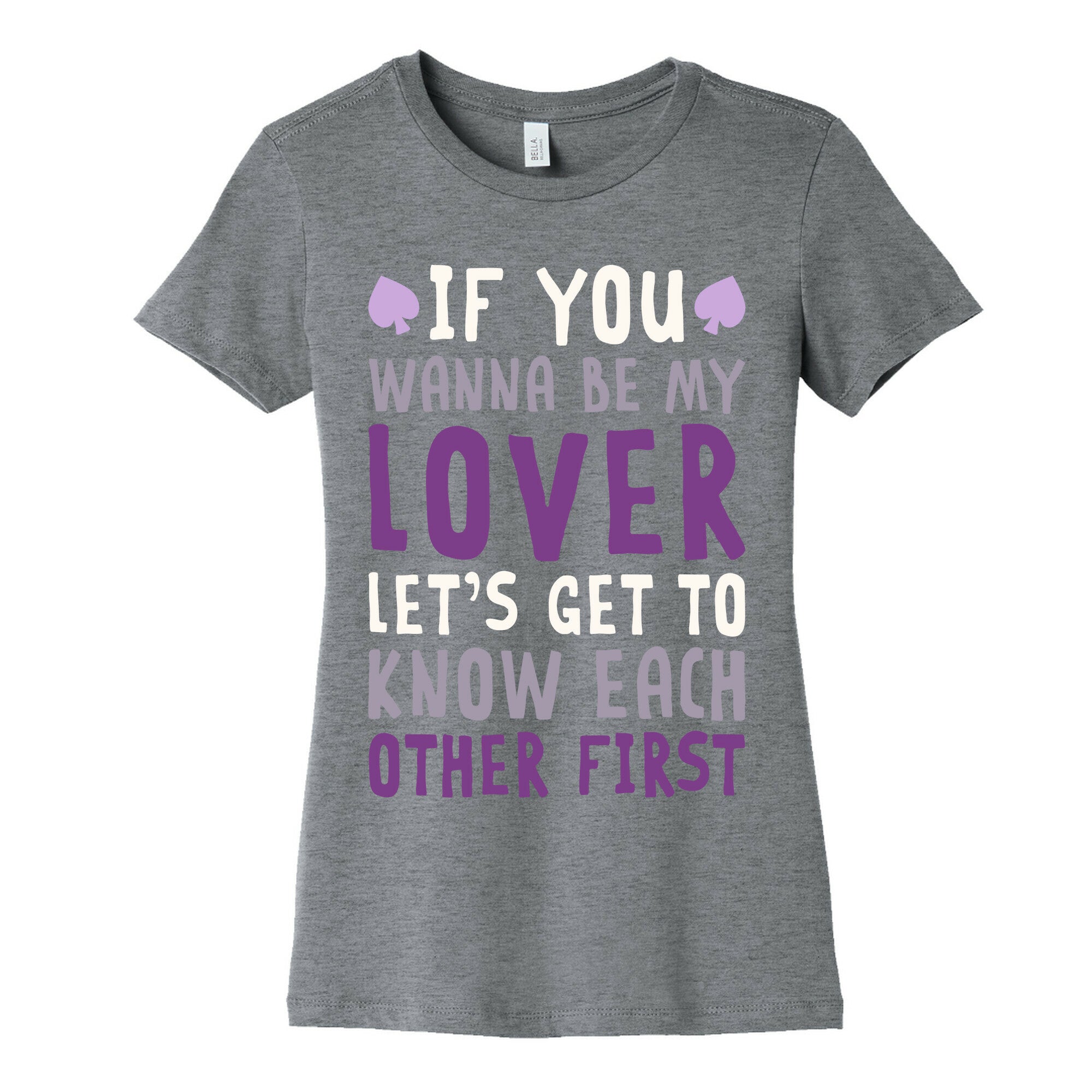 If You Wanna Be My Lover, Let's Get To Know Each Other First Women's Cotton Tee