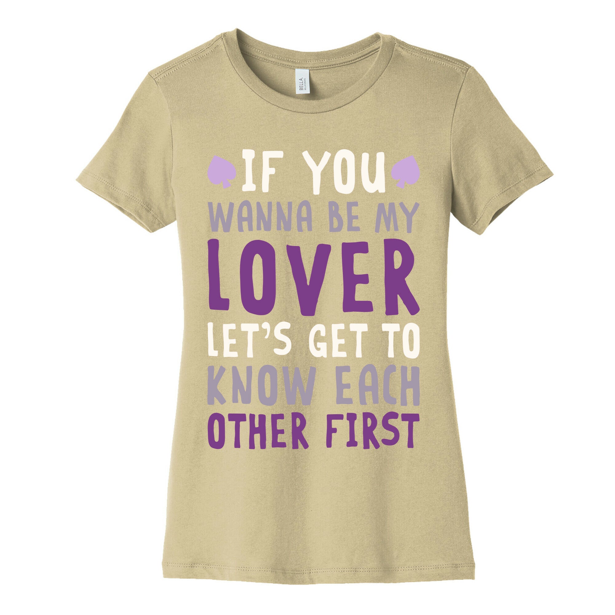 If You Wanna Be My Lover, Let's Get To Know Each Other First Women's Cotton Tee