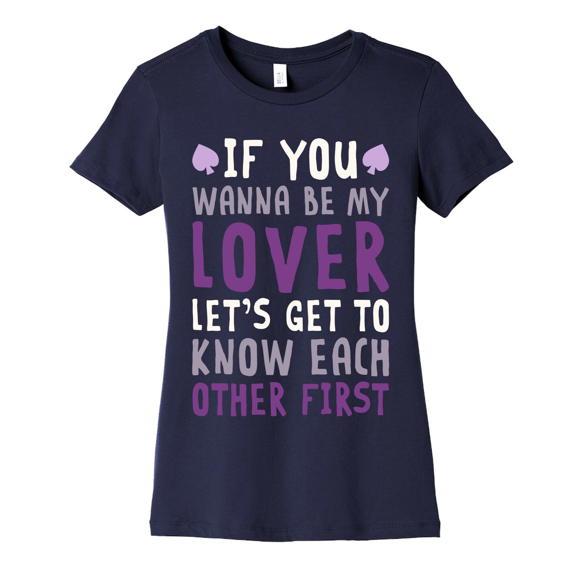 If You Wanna Be My Lover, Let's Get To Know Each Other First Women's Cotton Tee