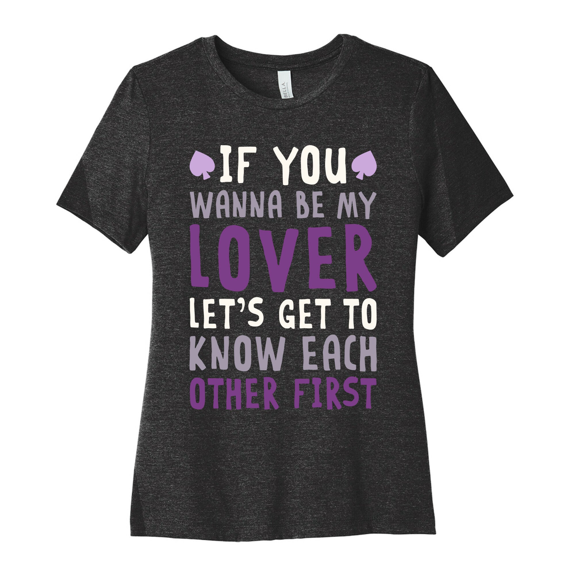 If You Wanna Be My Lover, Let's Get To Know Each Other First Women's Cotton Tee