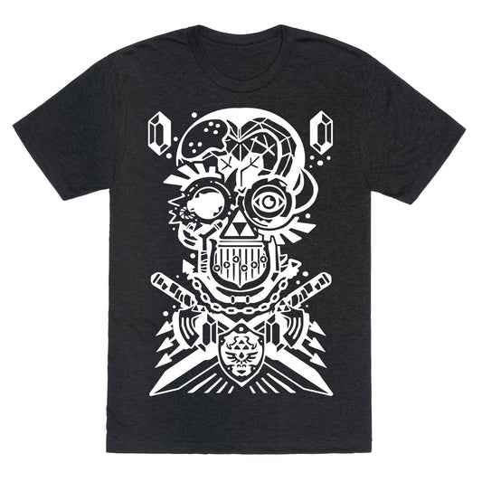 Legend Of Zelda skull Unisex Triblend Tee