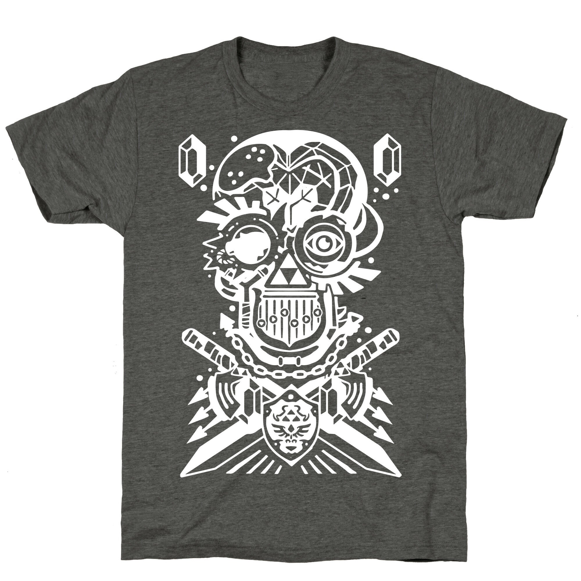 Legend Of Zelda skull Unisex Triblend Tee