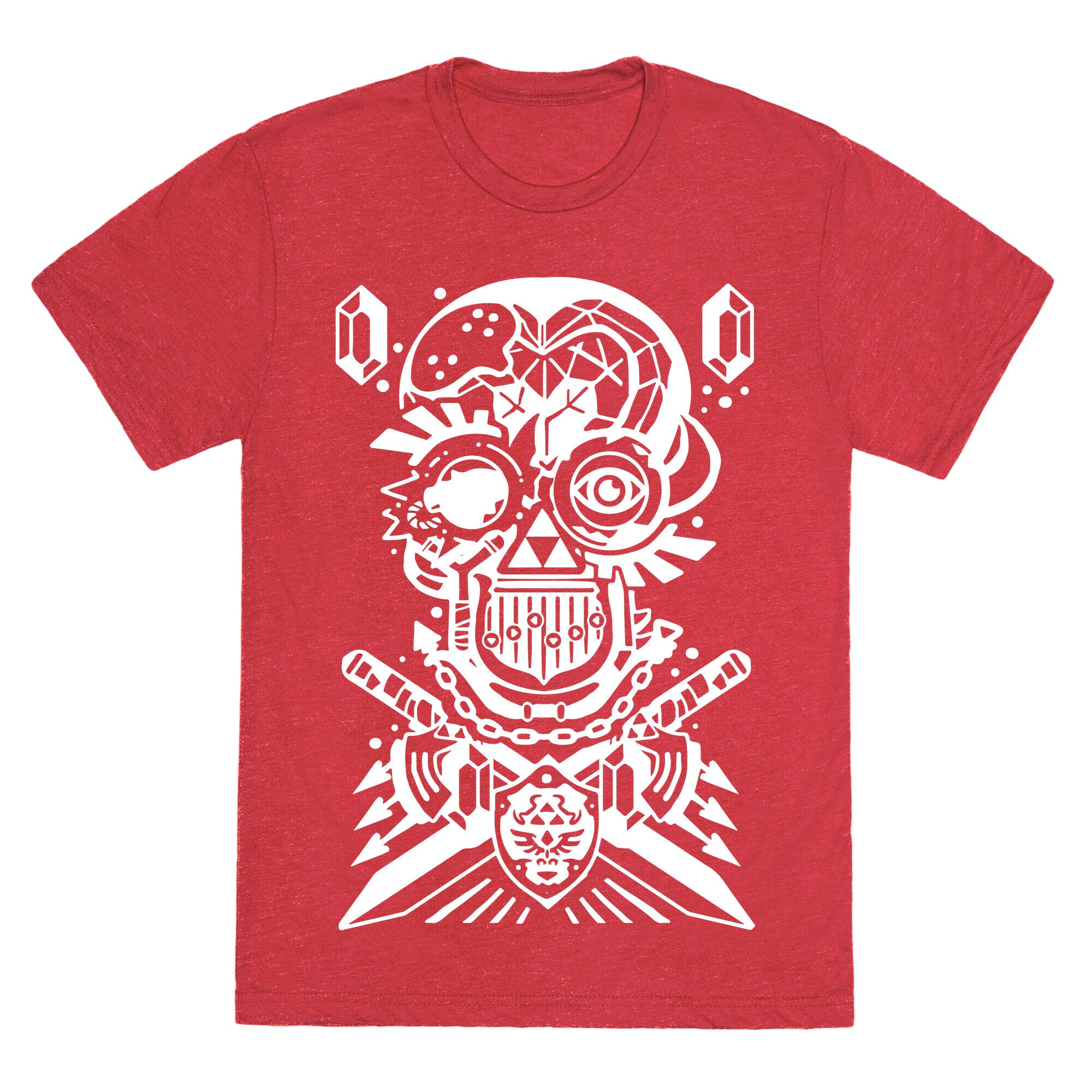 Legend Of Zelda skull Unisex Triblend Tee