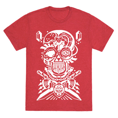 Legend Of Zelda skull Unisex Triblend Tee