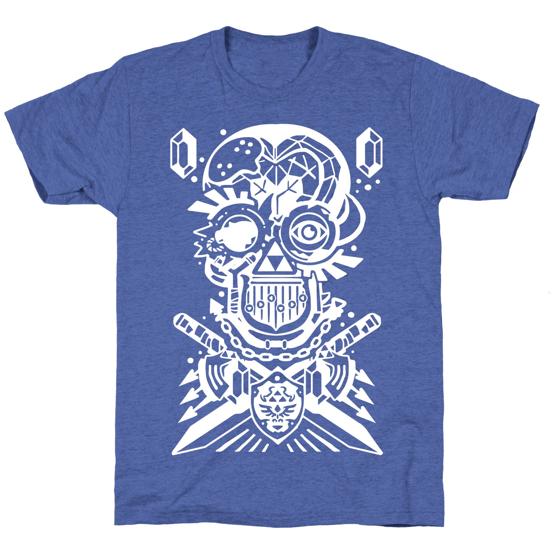 Legend Of Zelda skull Unisex Triblend Tee