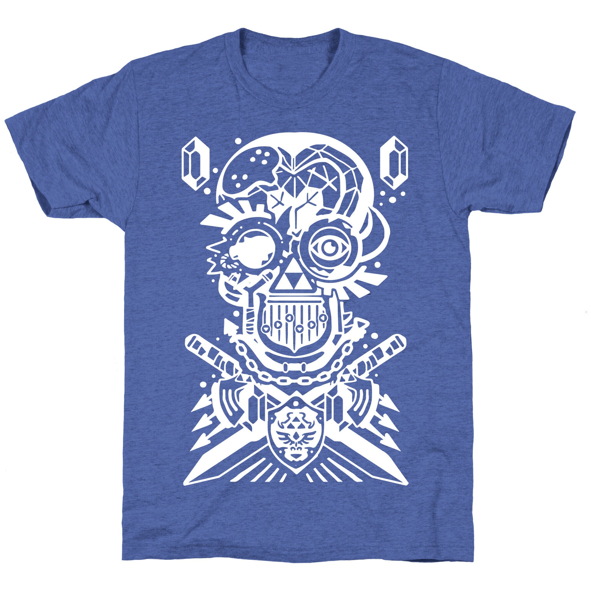 Legend Of Zelda skull Unisex Triblend Tee