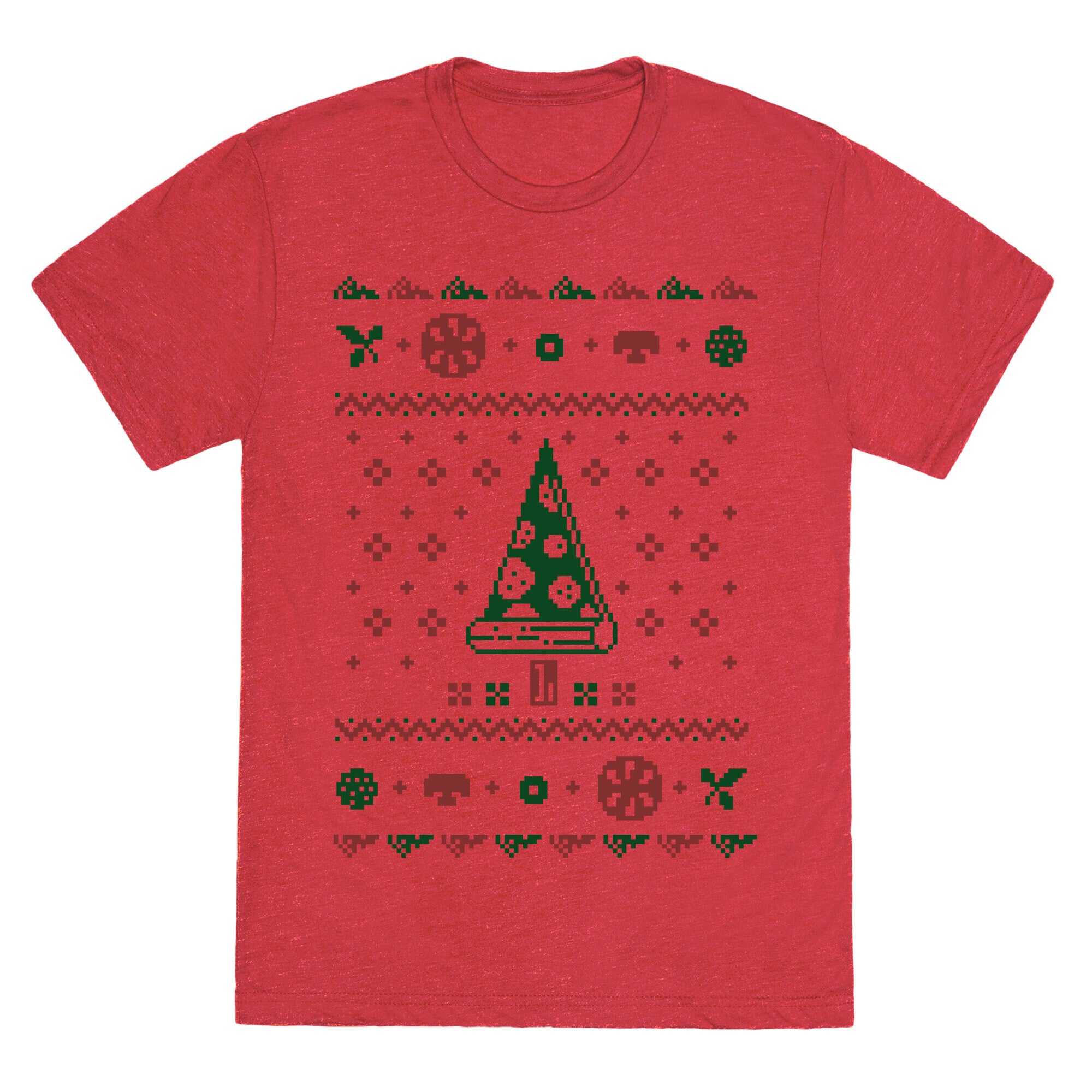 Ugly Pizza Christmas Sweater Unisex Triblend Tee