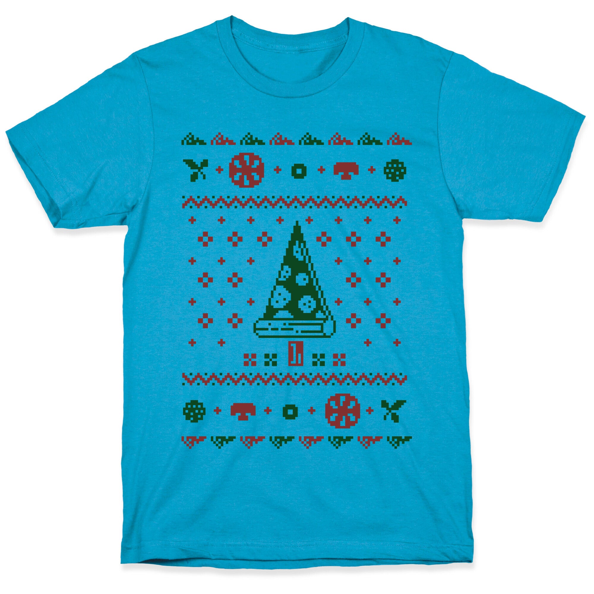 Ugly Pizza Christmas Sweater Unisex Triblend Tee