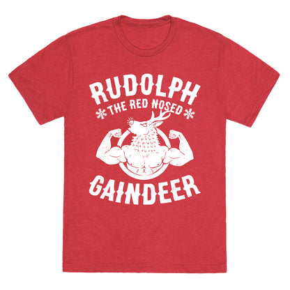 Rudolph The Red Nosed Gaindeer Unisex Triblend Tee