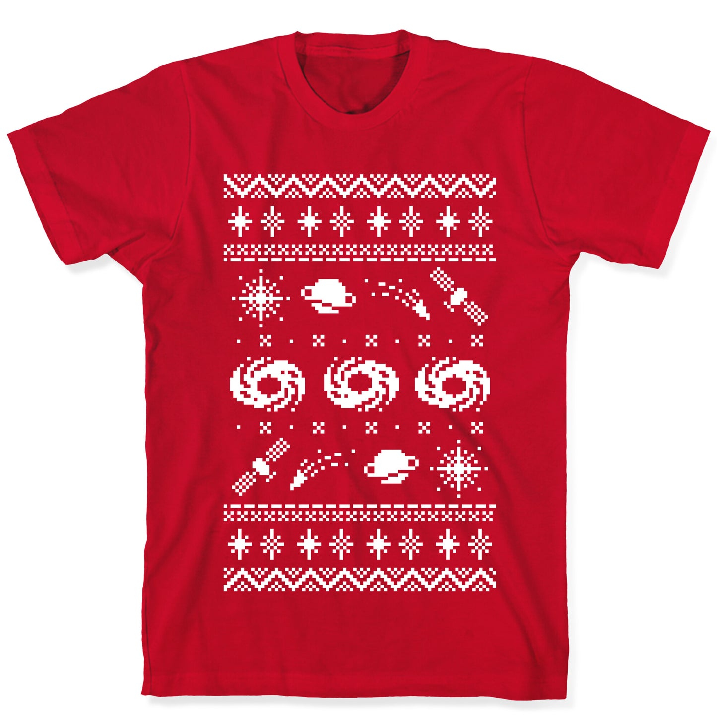 Interstellar Christmas Sweater Pattern T-Shirt
