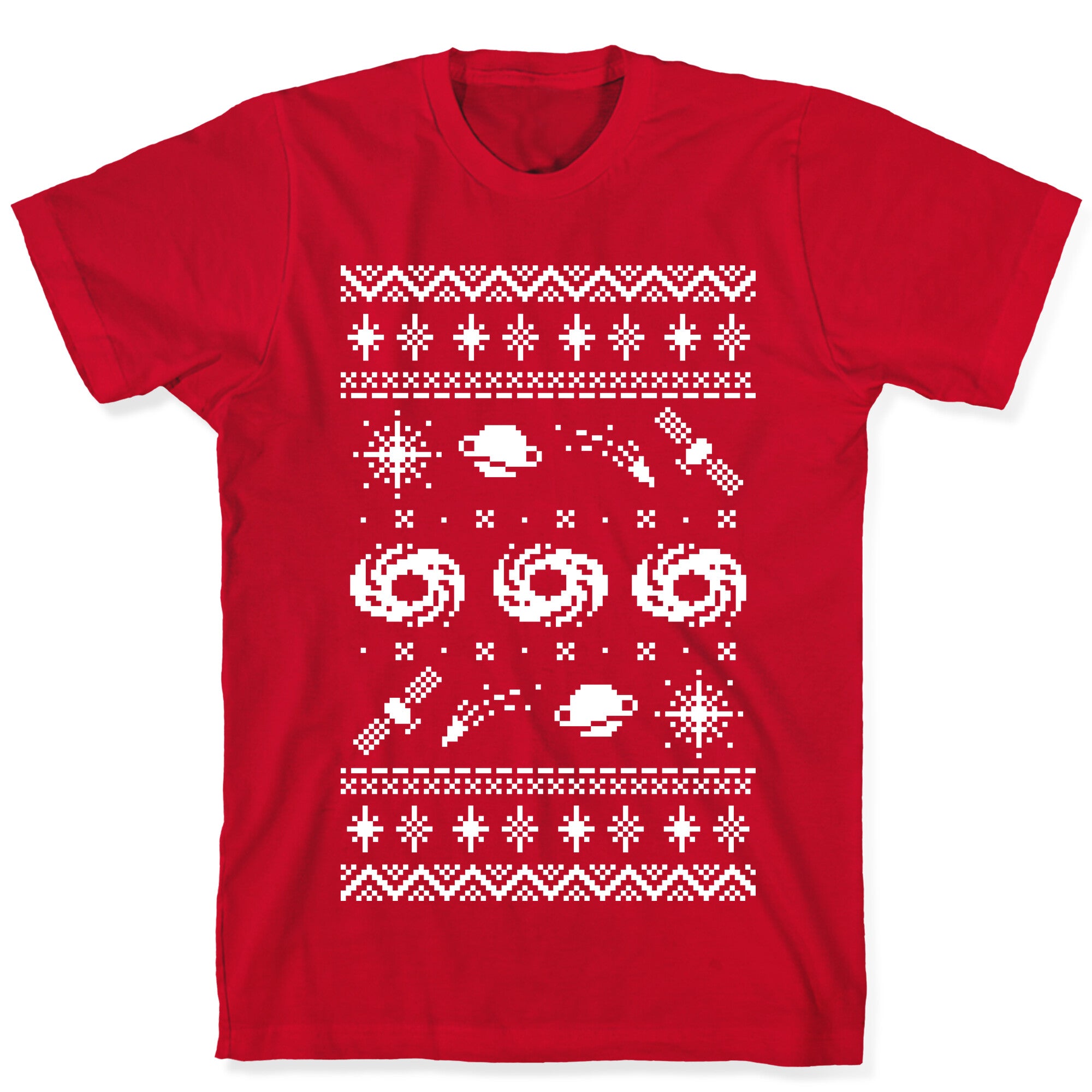 Interstellar Christmas Sweater Pattern T-Shirt