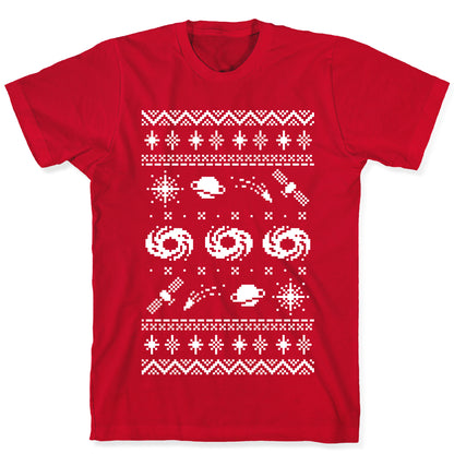 Interstellar Christmas Sweater Pattern T-Shirt