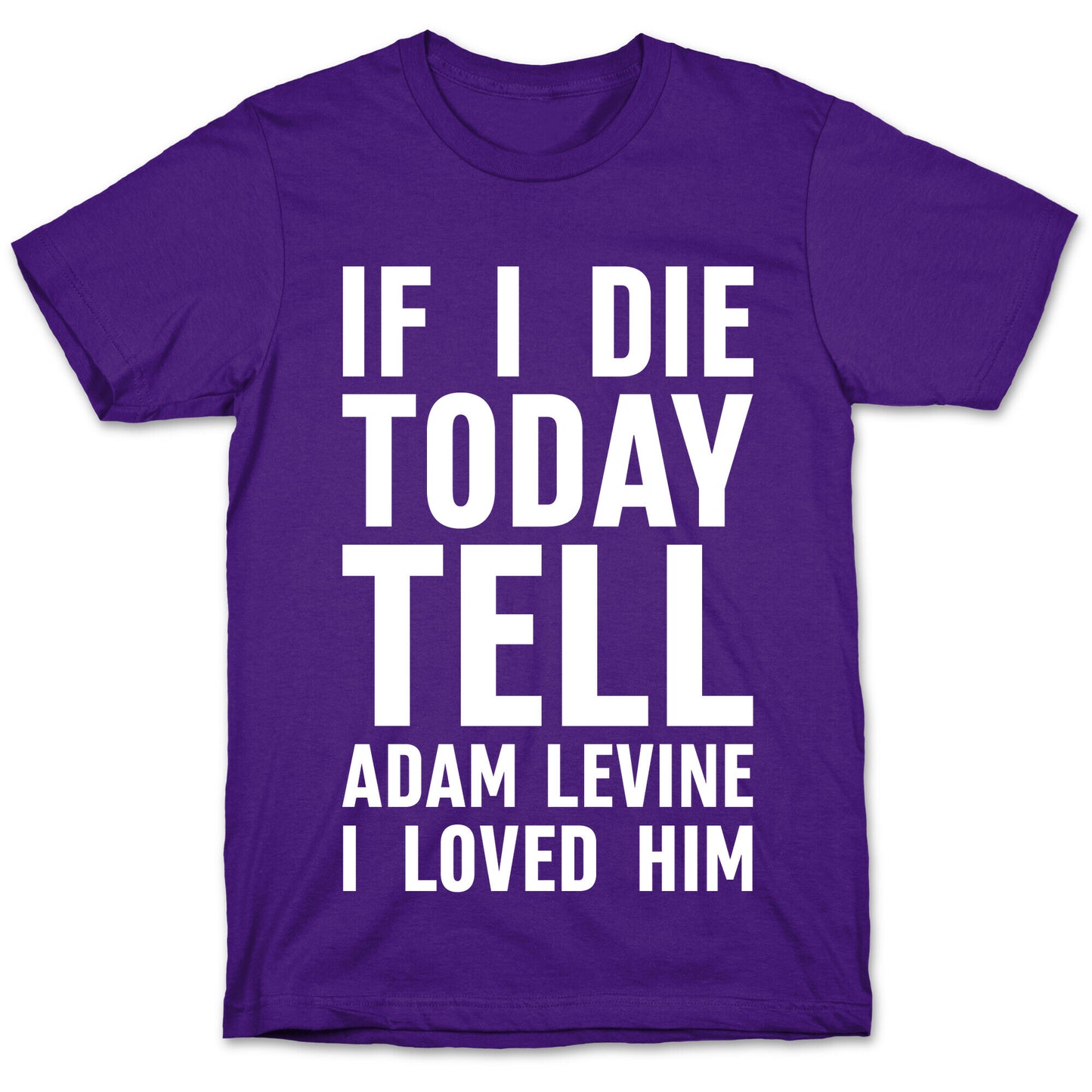 If I Die Today Tell Adam Levine I Loved Him T-Shirt