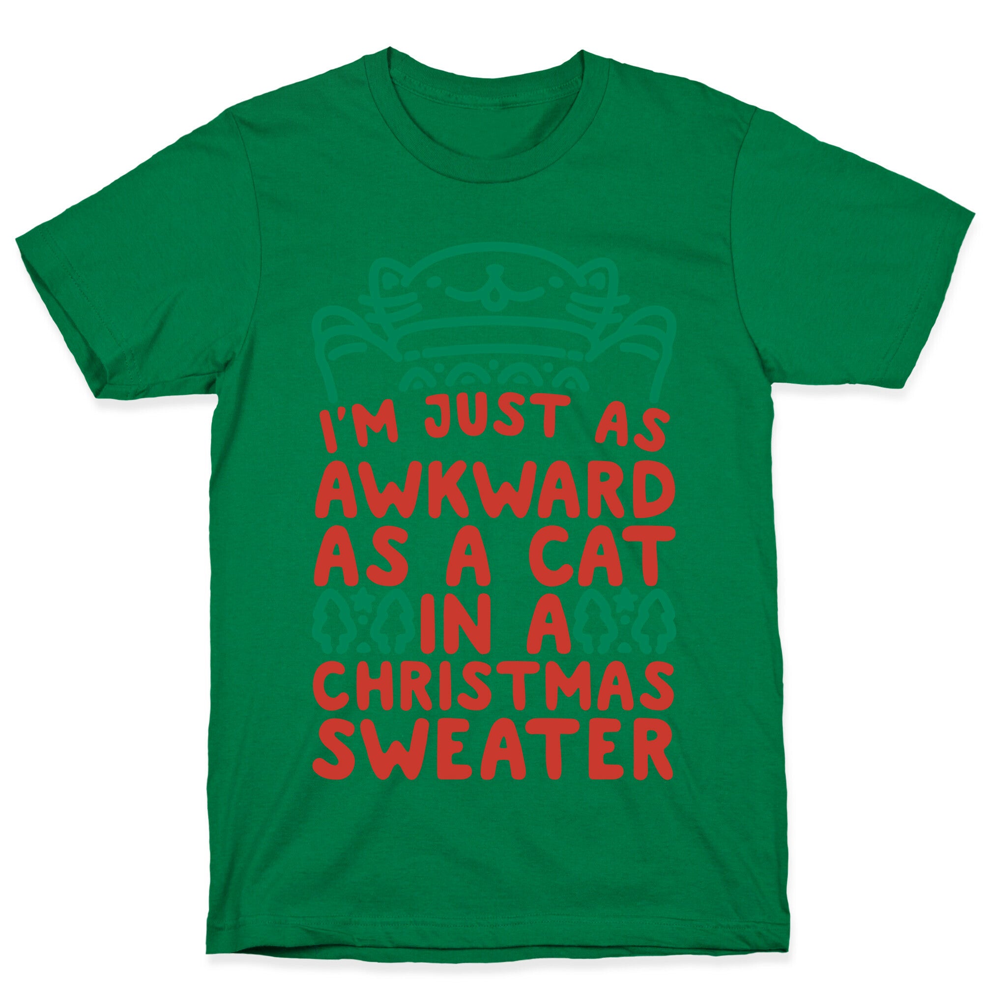 Awkward As A Cat In A Christmas Sweater T-Shirt