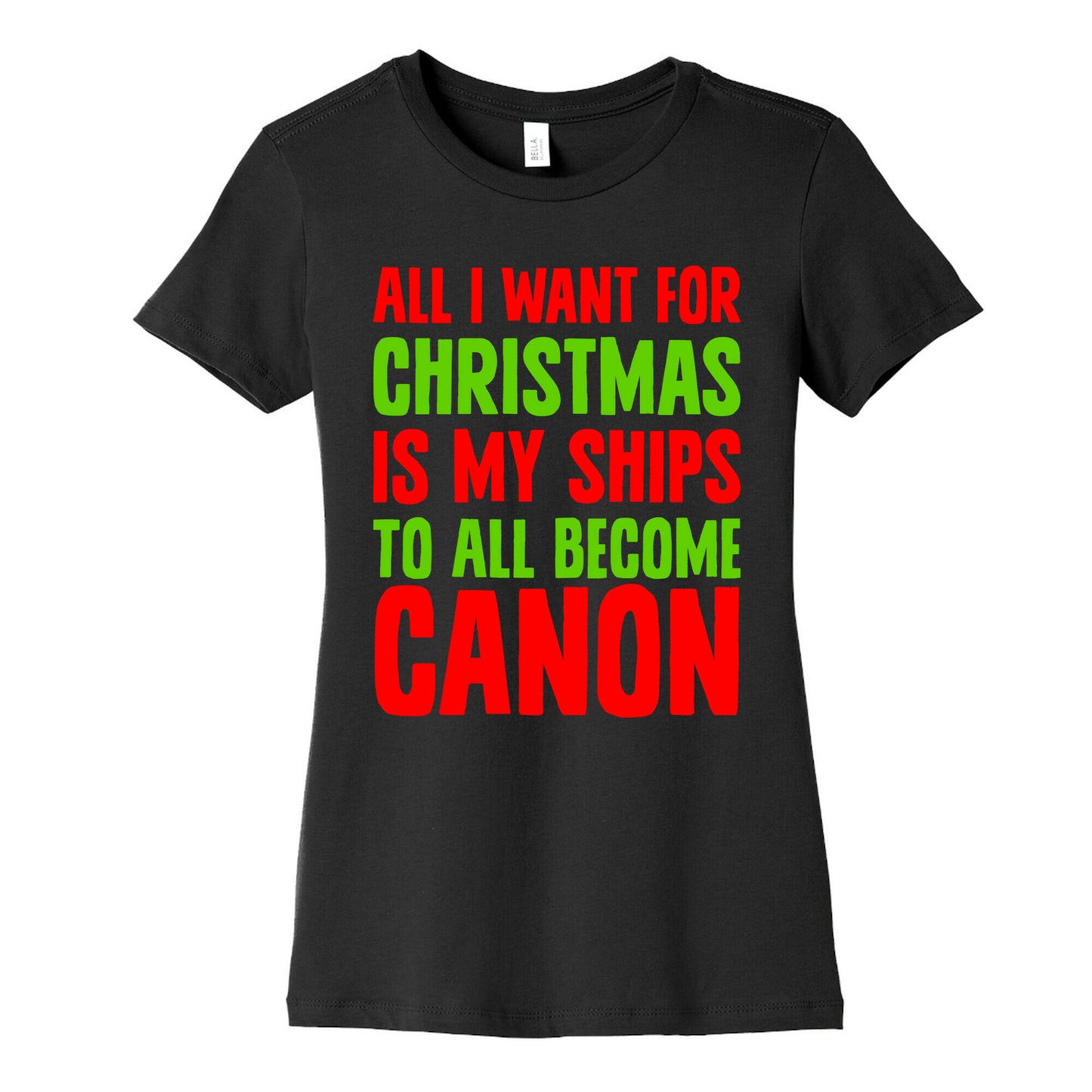 All I Want For Christmas Is My Ships To All Become Canon Women's Cotton Tee