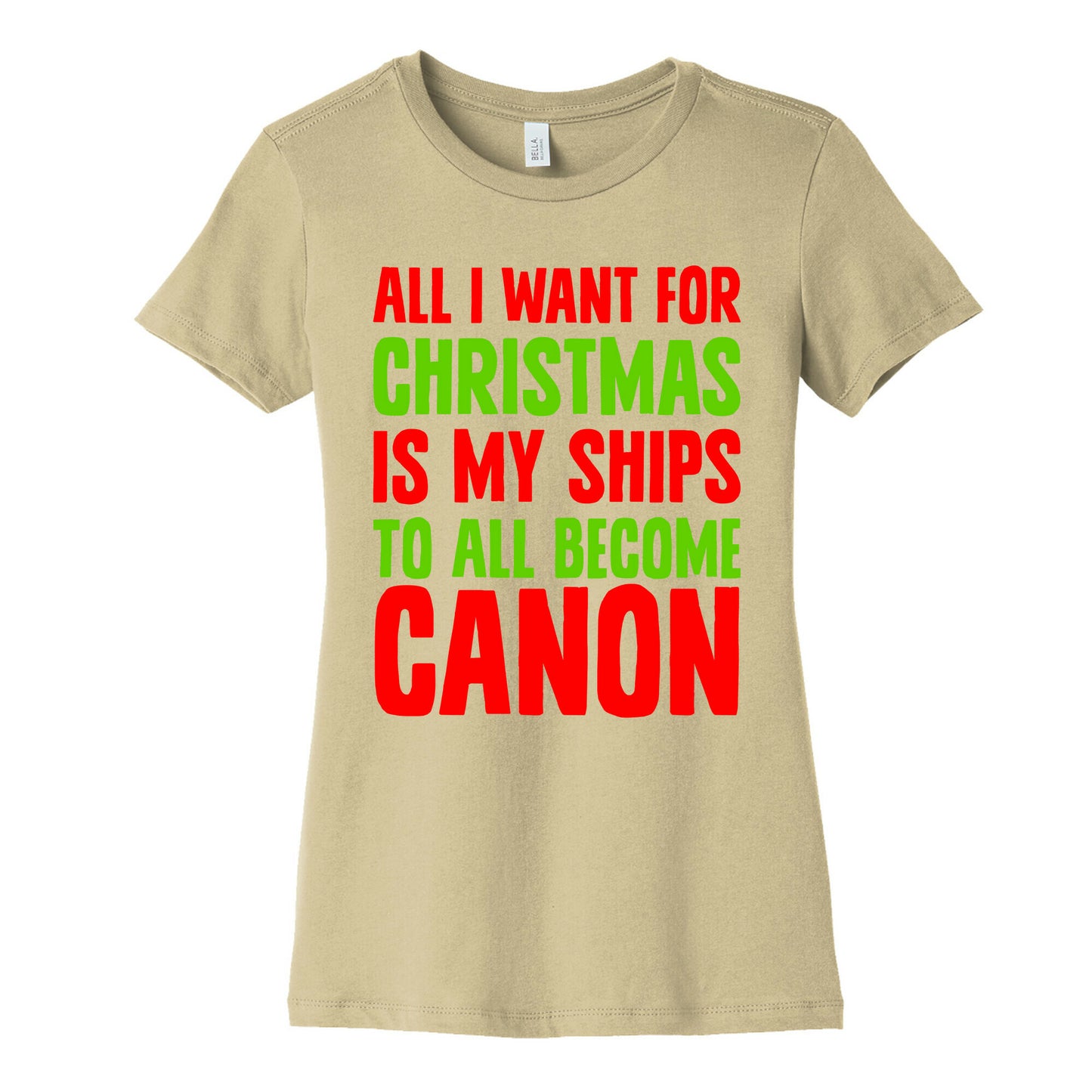 All I Want For Christmas Is My Ships To All Become Canon Women's Cotton Tee