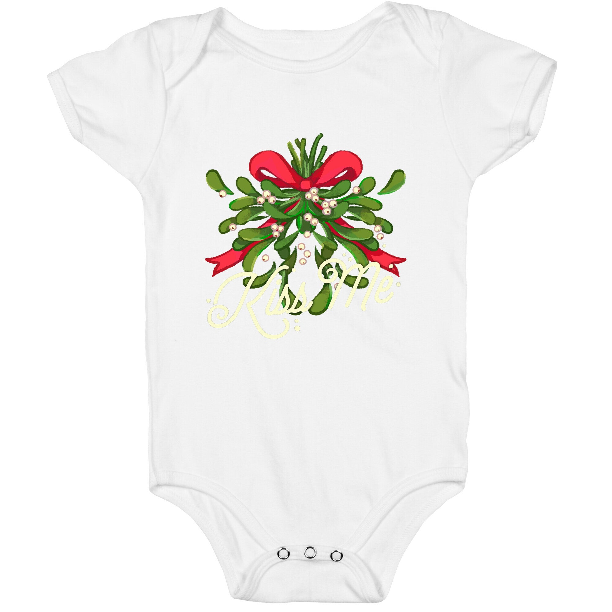Mistletoe Kiss Me Baby One Piece
