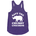 Save The Chubby Unicorns Racerback Tank