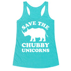 Save The Chubby Unicorns Racerback Tank