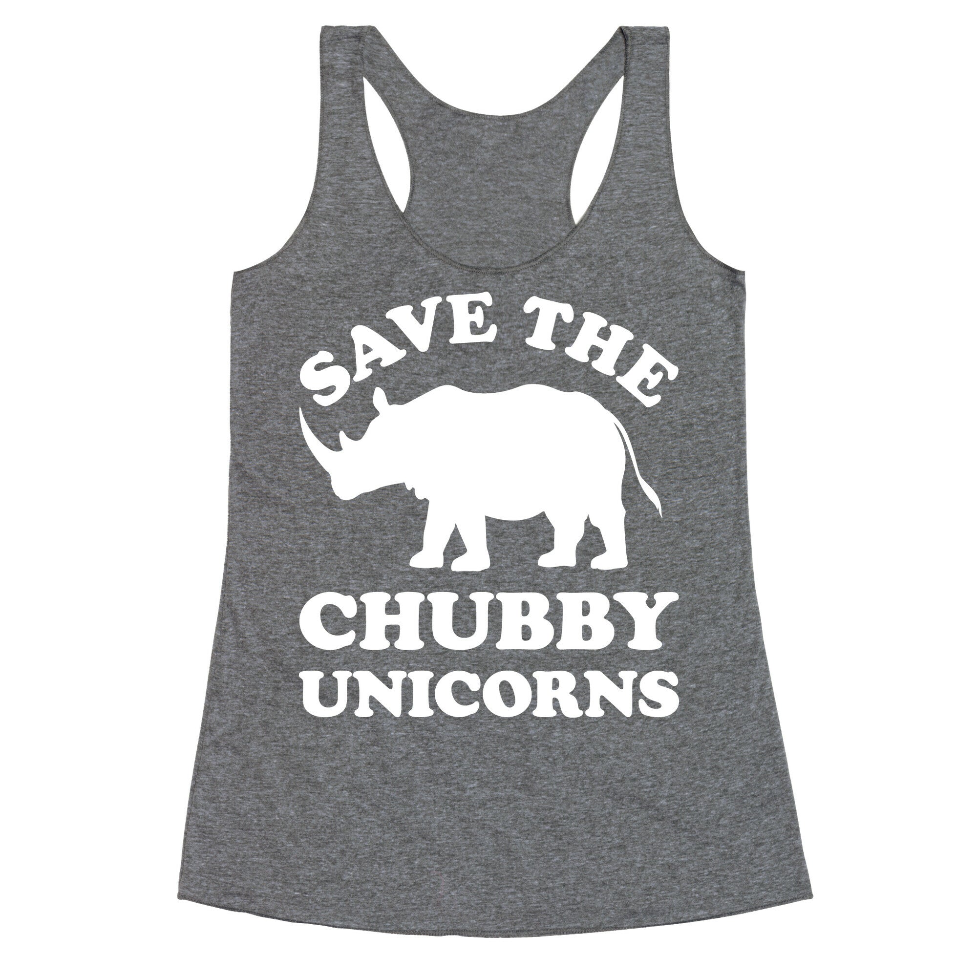 Save The Chubby Unicorns Racerback Tank