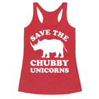 Save The Chubby Unicorns Racerback Tank