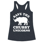 Save The Chubby Unicorns Racerback Tank