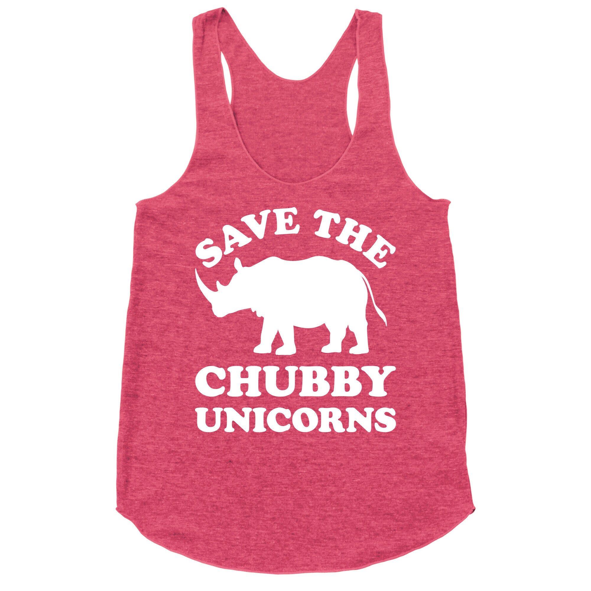 Save The Chubby Unicorns Racerback Tank