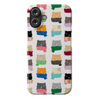 Cats In Scarfs Pattern Phone Case