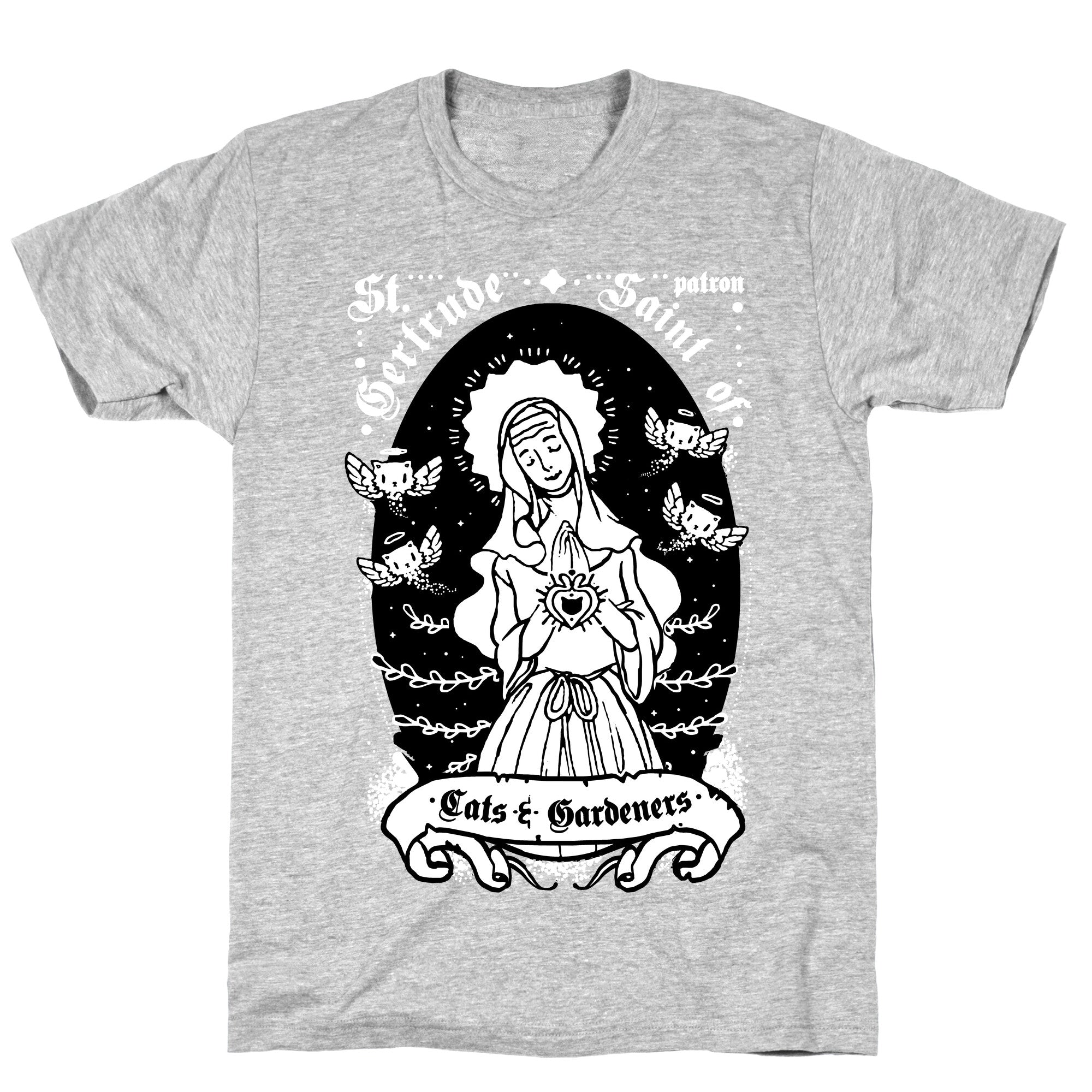 Saint Gertrude of Cats T-Shirt