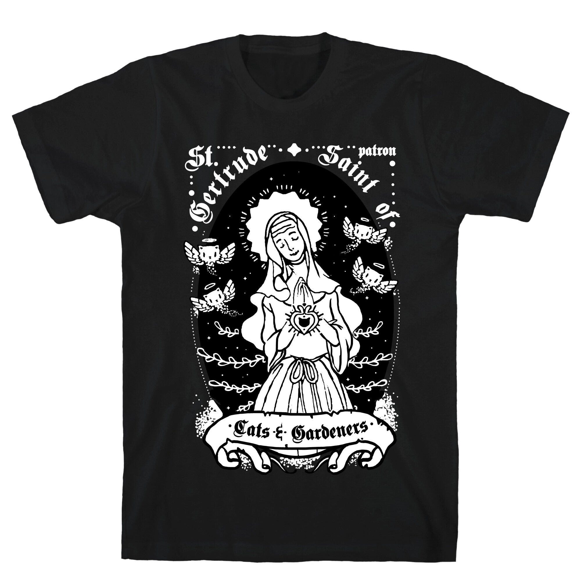 Saint Gertrude of Cats T-Shirt