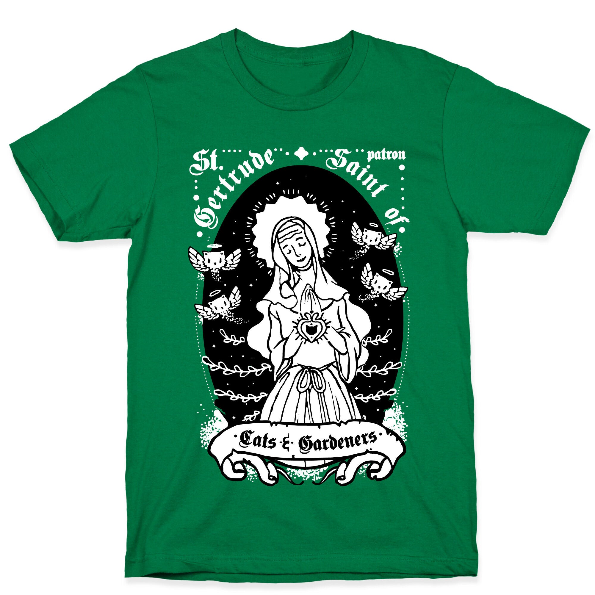 Saint Gertrude of Cats T-Shirt