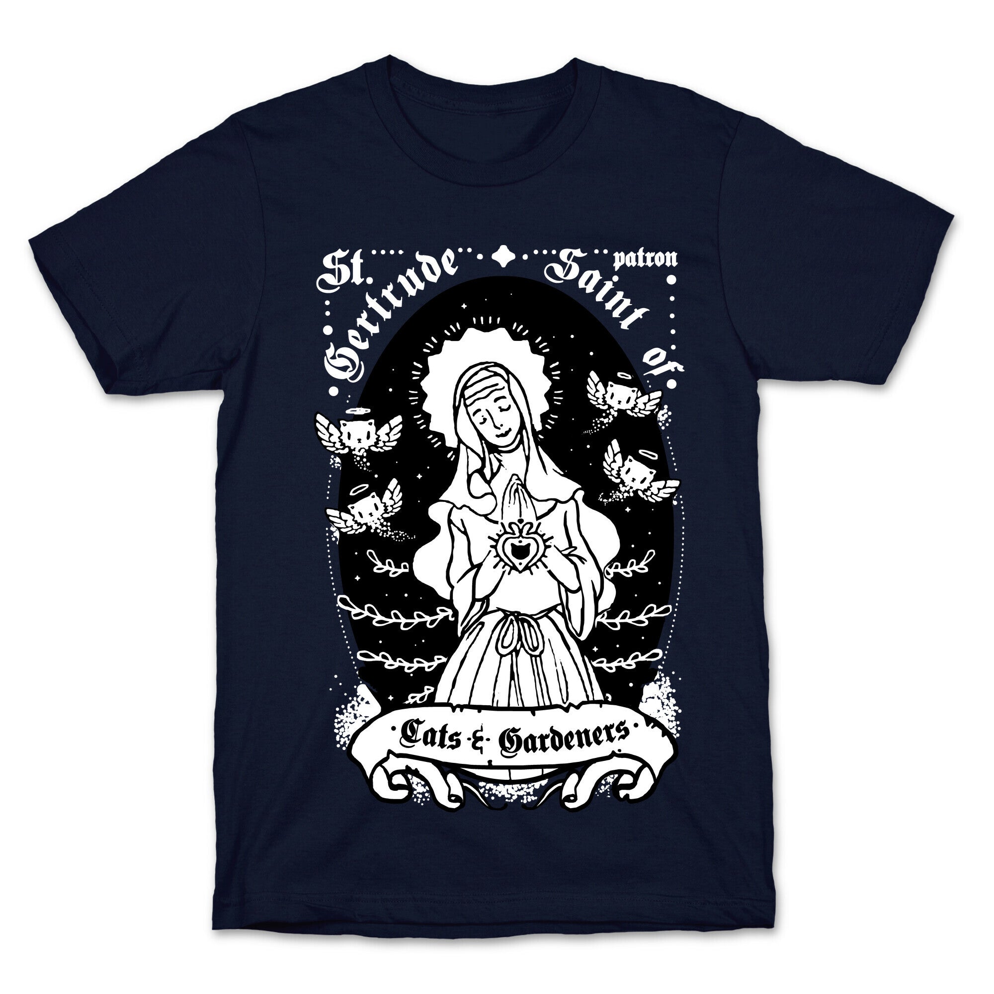 Saint Gertrude of Cats T-Shirt