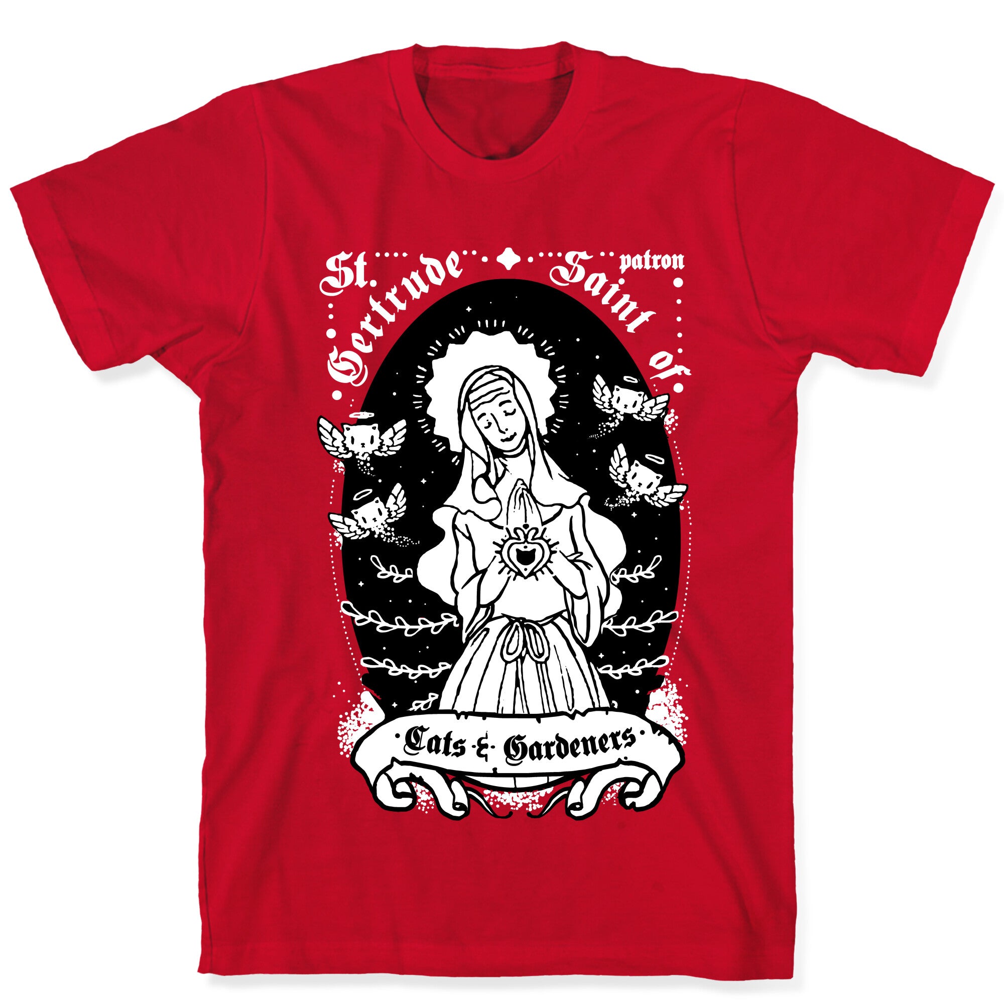 Saint Gertrude of Cats T-Shirt