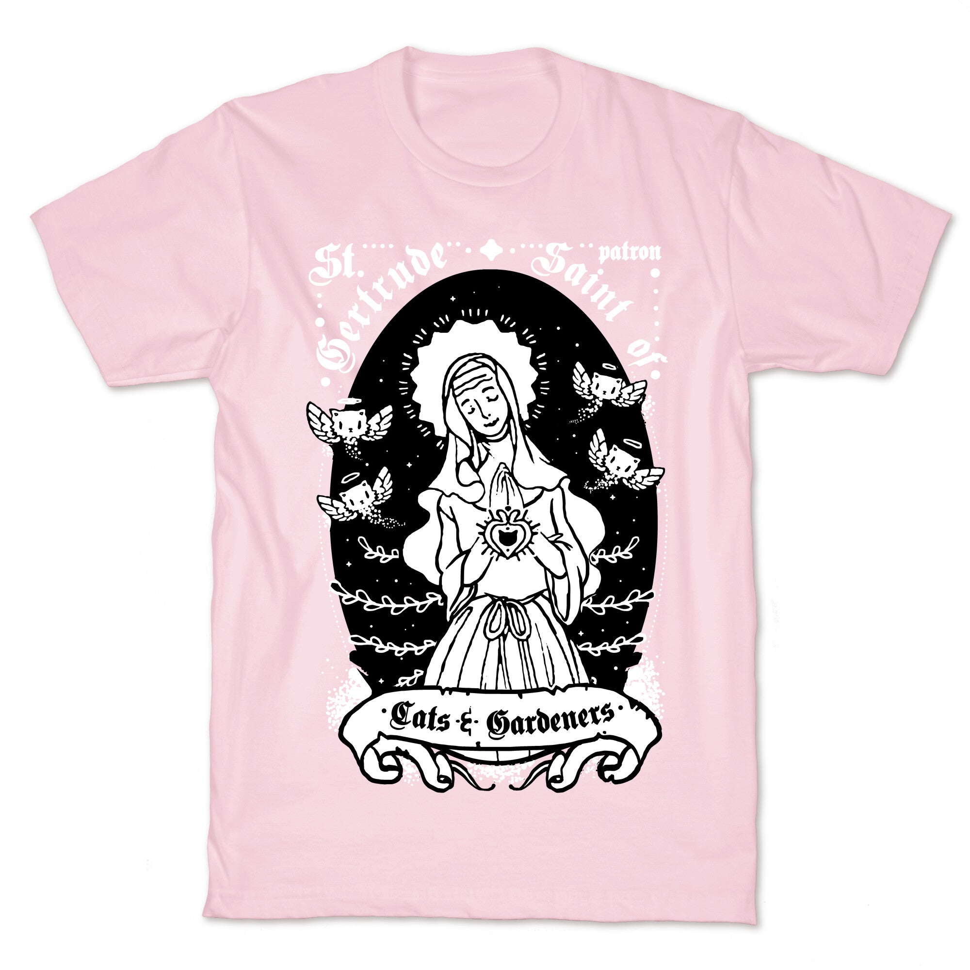 Saint Gertrude of Cats T-Shirt