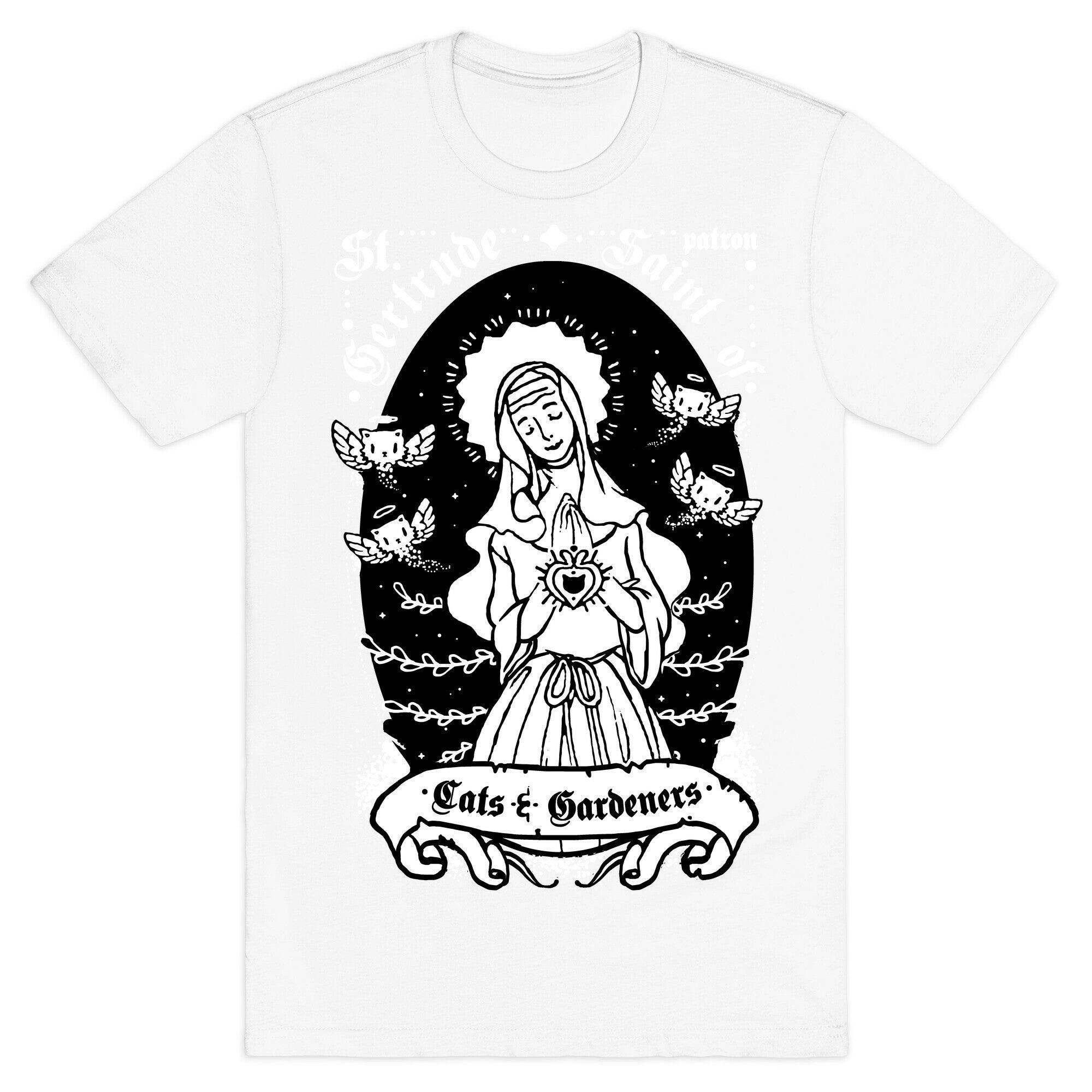 Saint Gertrude of Cats T-Shirt
