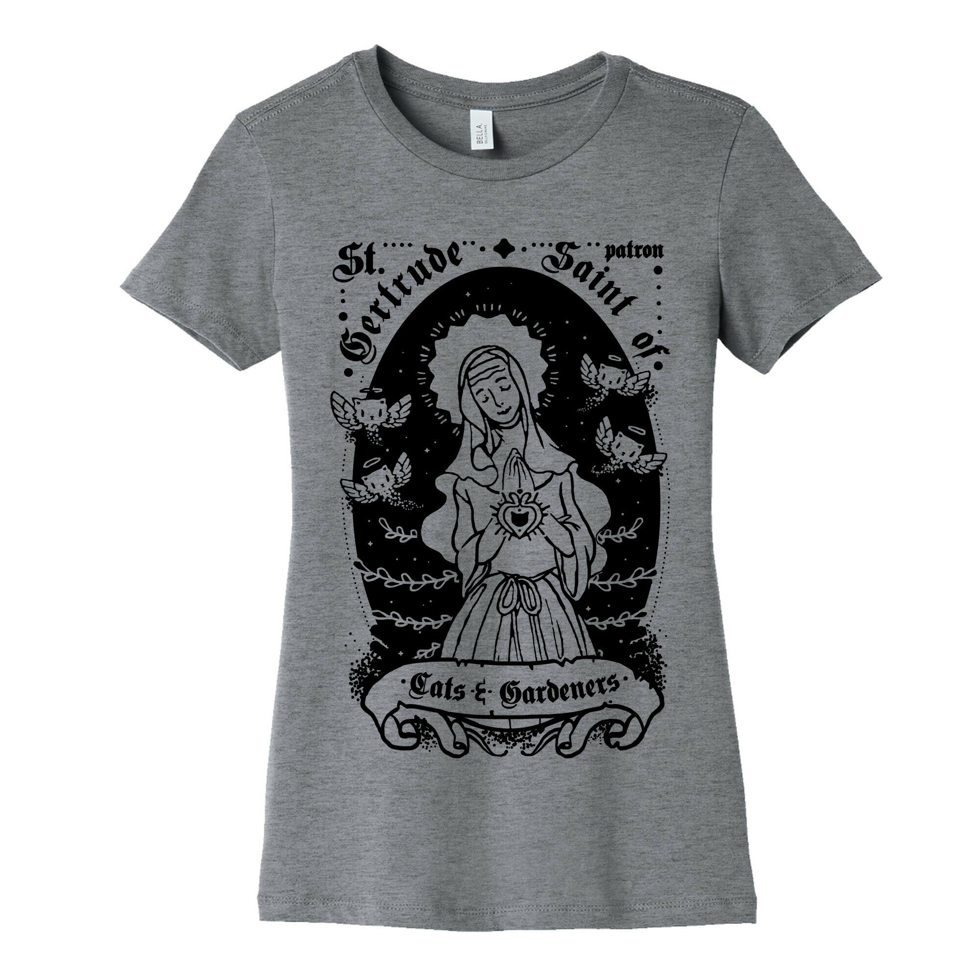 Saint Gertrude of Cats Women's Cotton Tee
