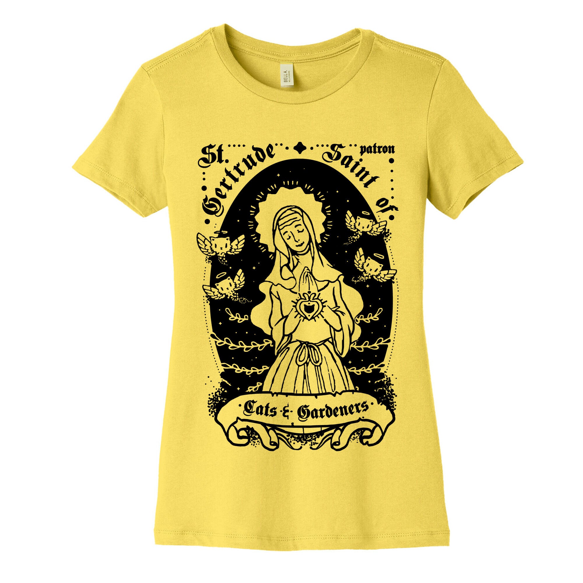 Saint Gertrude of Cats Women's Cotton Tee